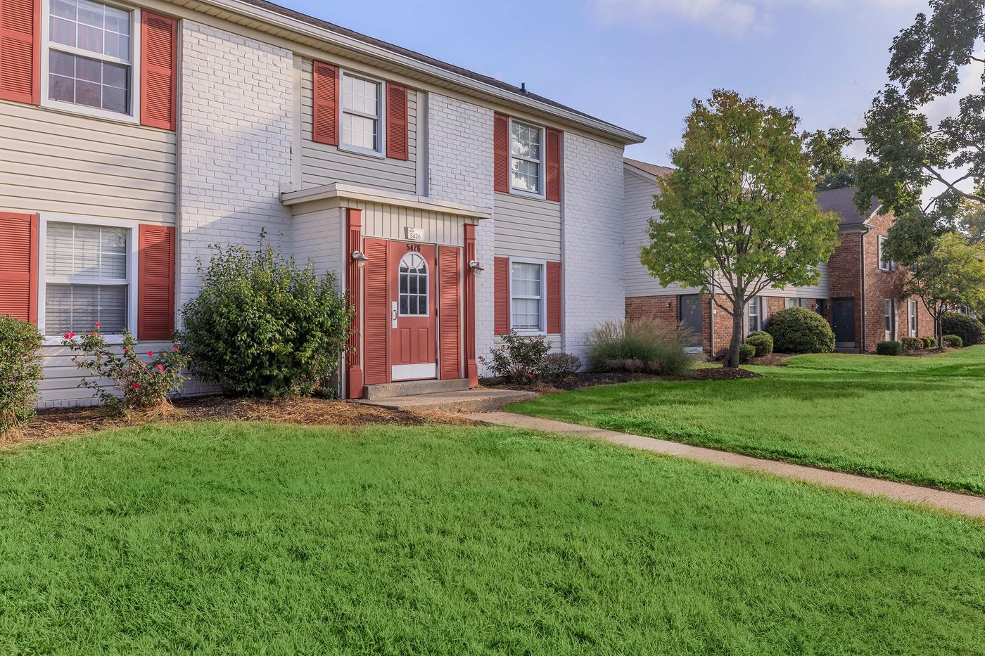 Renovated brick apartment homes